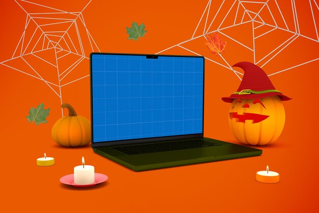 Halloween Laptop Mockup