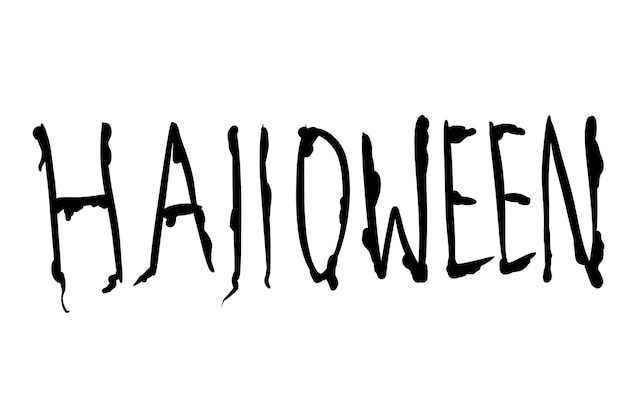Halloween-letters in zwarte illustratie