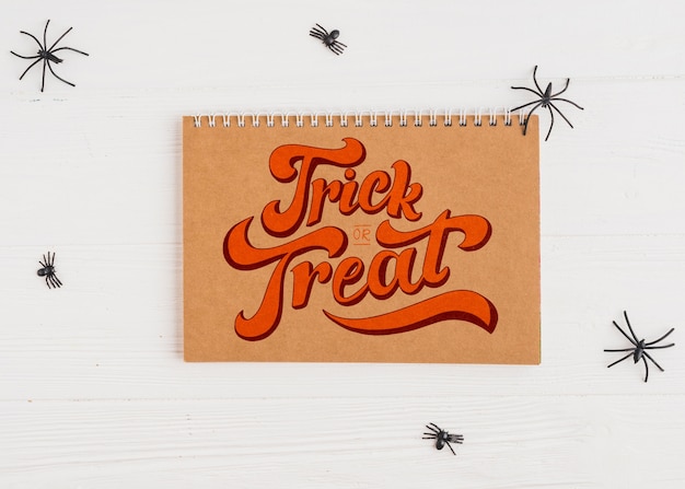 Halloween mockup with calendar cover