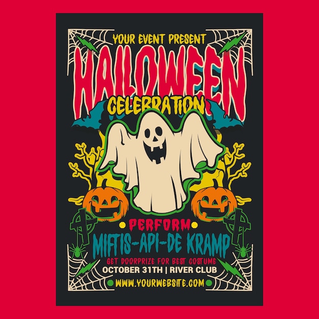 Halloween party celebration flyer 2