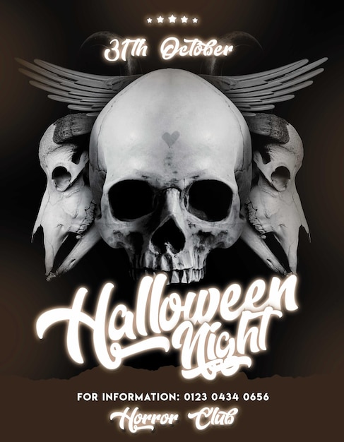 PSD halloween party flyer psd template