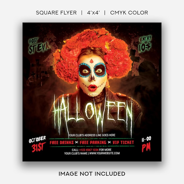 Halloween party flyer template