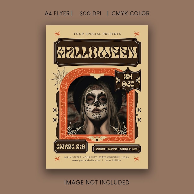 PSD halloween party flyer