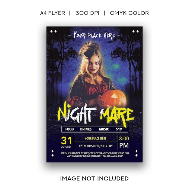 PSD halloween party flyer