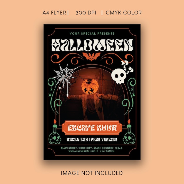 PSD halloween party flyer