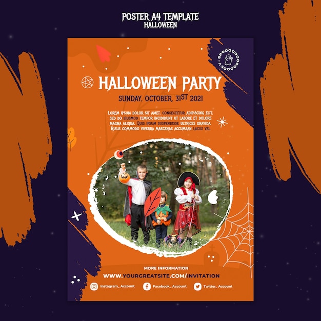 Halloween party print template