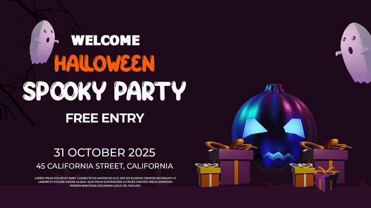 PSD ハロウィーンパーティーソーシャルメディア投稿テンプレート
