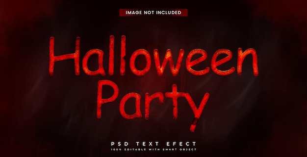 PSD halloween party text effect template