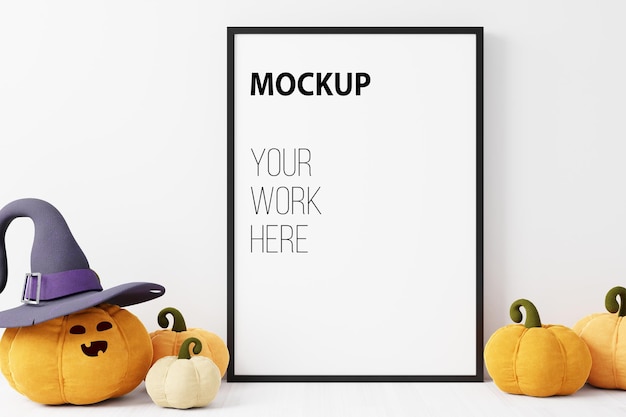 PSD halloween photoframe mockupframe mockup3d illustration