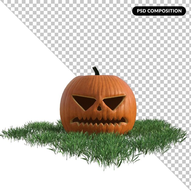 Halloween-pompoen geïsoleerde 3d