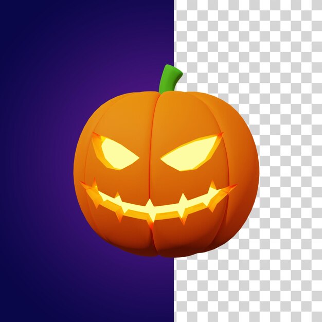 Halloween pompoen lantaarn 3d pictogram