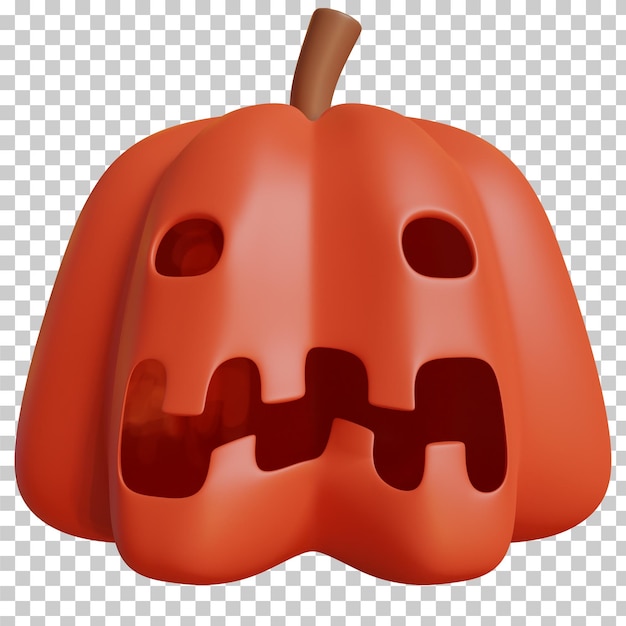 Halloween pompoen spook geïsoleerde 3d-rendering