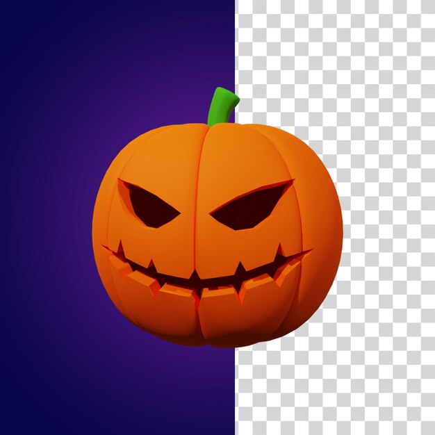 PSD halloween pumpkin 3d icon