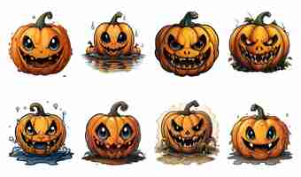 PSD halloween pumplin sublimation clipart png