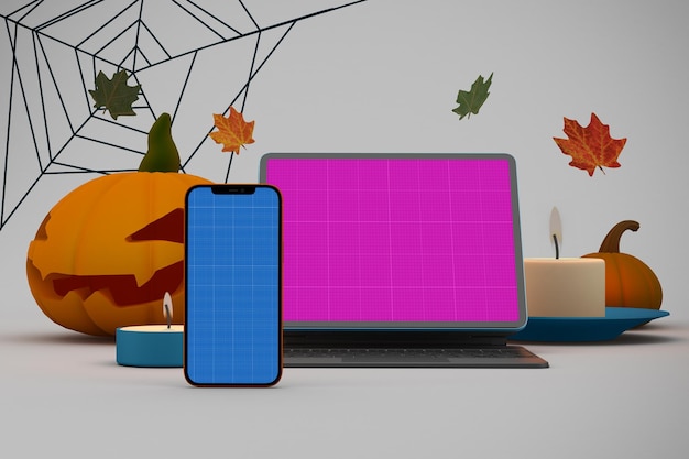 Halloween responsive mockup
