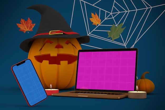 Halloween responsive mockup