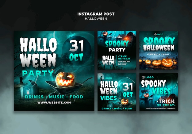 halloween season celebration template