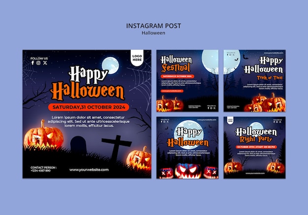 halloween season celebration template