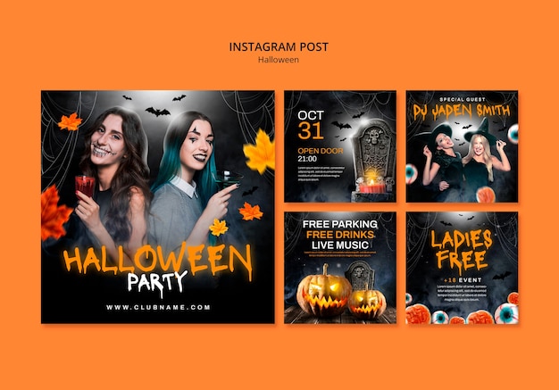 halloween season celebration template