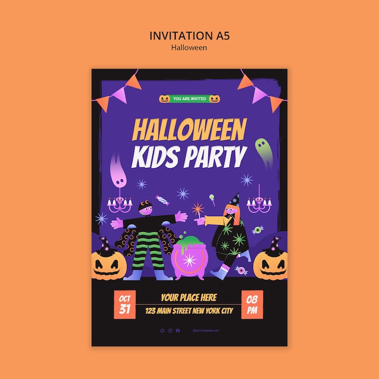 PSD ハロウィーン・シーズン・セレブレーション・テンプレート