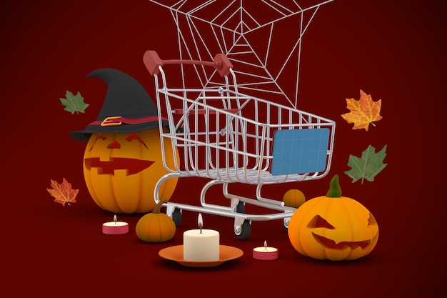 Modello di shopping di halloween