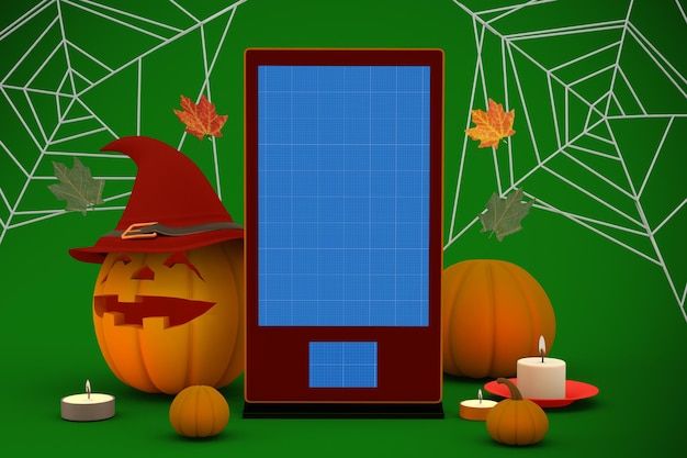 Mockup di segnaletica di halloween