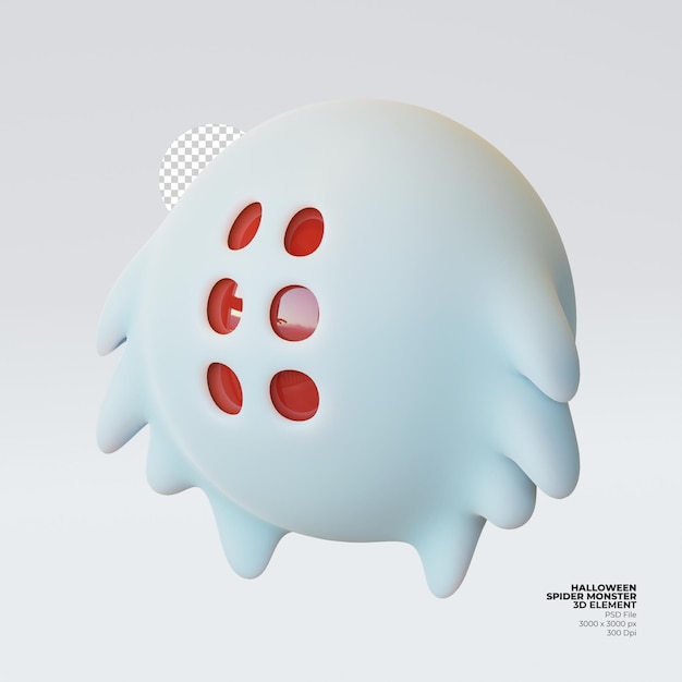 Halloween spider monster 3d element