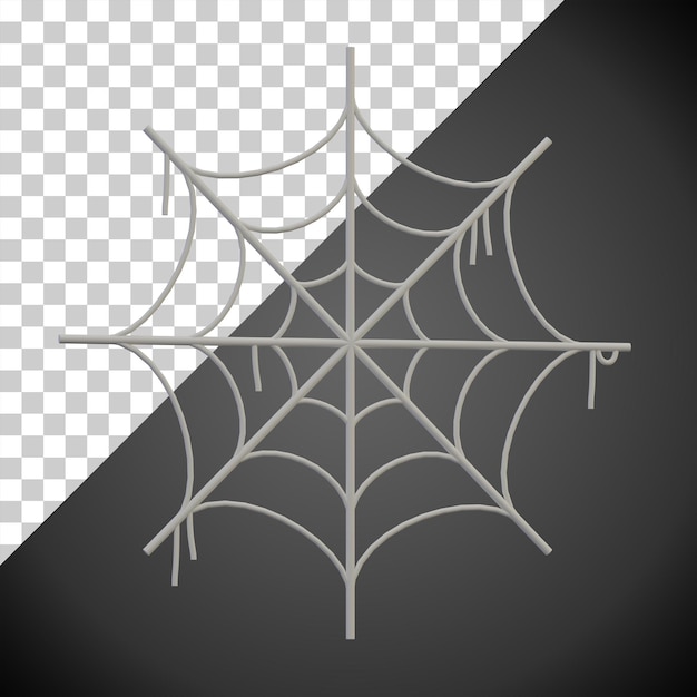 PSD halloween spider web illustration 3d icon