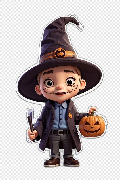 PSD halloween sticker illustration