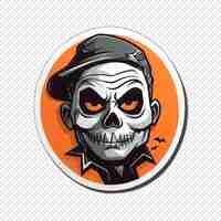 PSD halloween sticker illustration