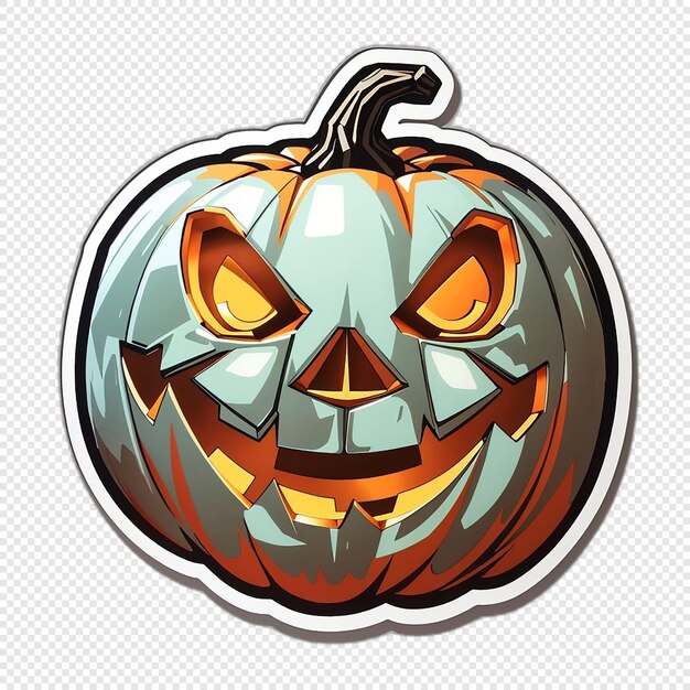 PSD halloween sticker illustration