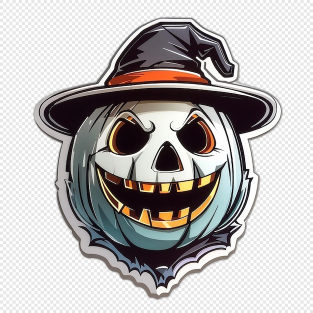 PSD halloween-stickerillustratie