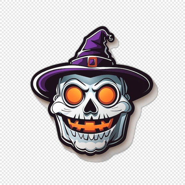 PSD halloween-stickerillustratie