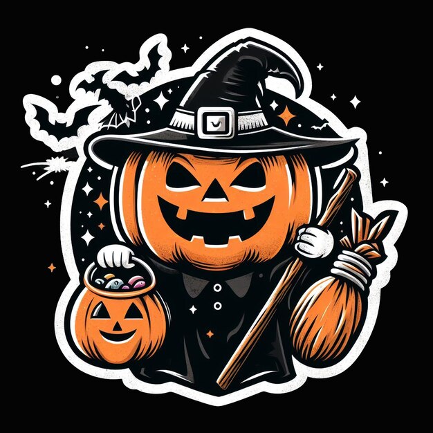 PSD halloween t-shirt sticker