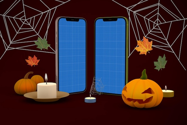 PSD halloween-telefoonmodel