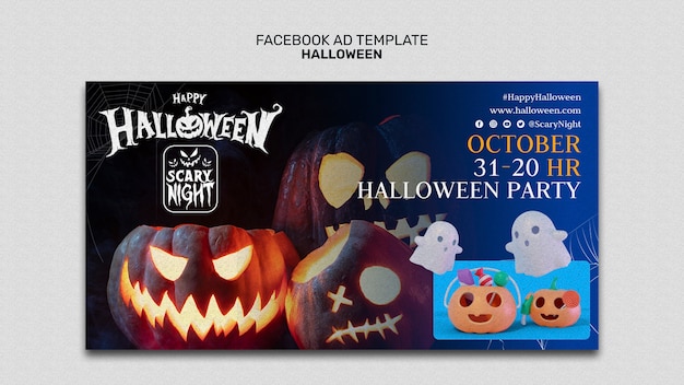 PSD halloween template design