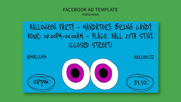 PSD halloween template design