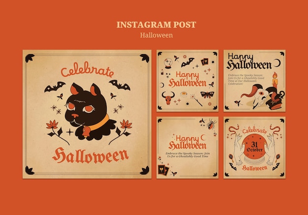 PSD halloween template design