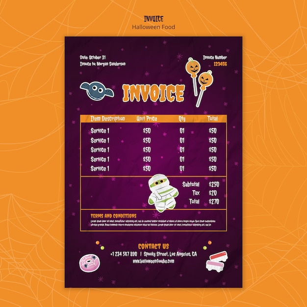 PSD halloween template design