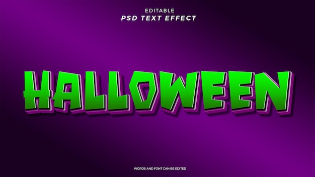 Halloween text effect editable design