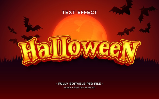 PSD halloween  text effect