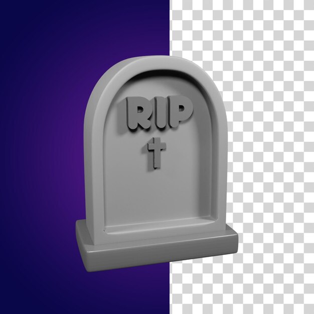 PSD halloween tombstone 3d icon