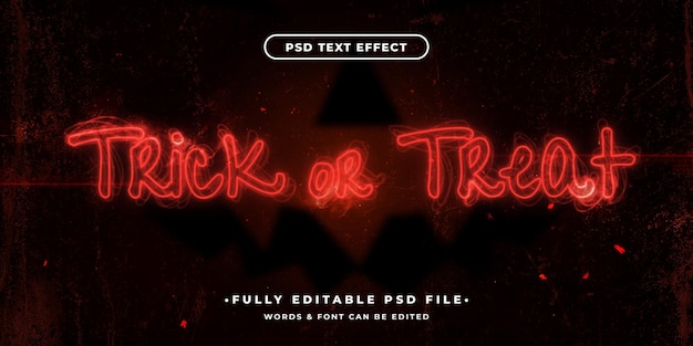 Halloween trick or treat-teksteffect