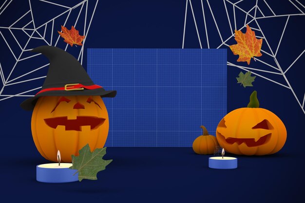 Halloween uithangbord mockup