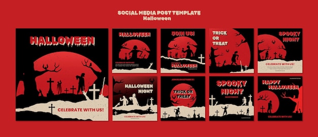 PSD halloween viering instagram berichten