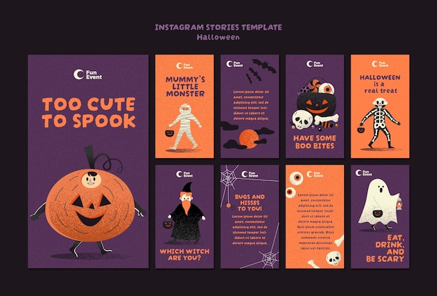 PSD halloween viering instagram verhalen