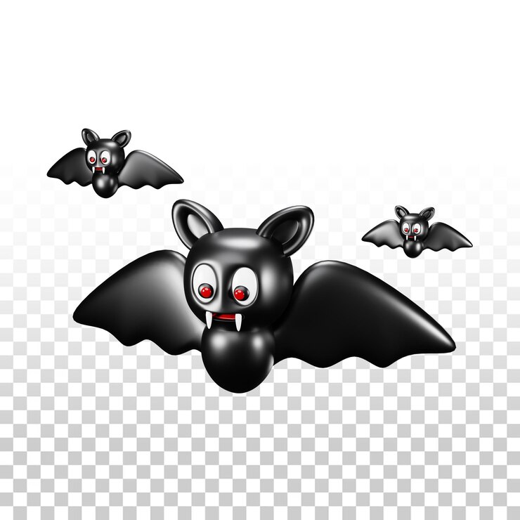 PSD halloween vleermuis 3d illustratie