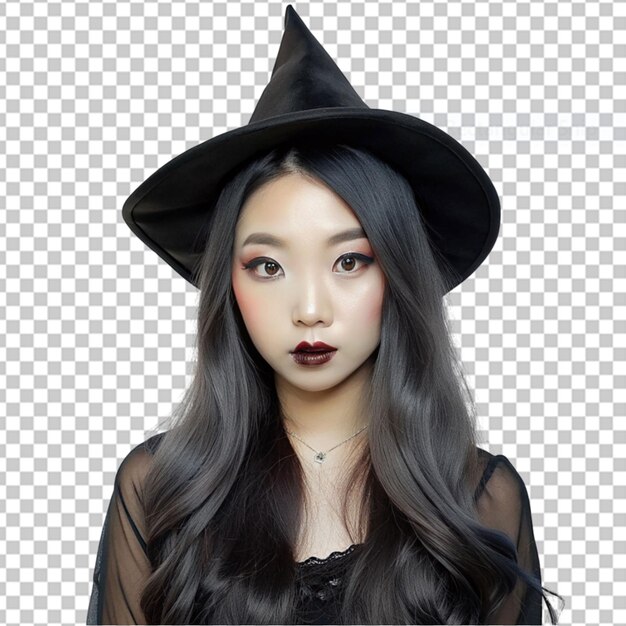 PSD halloween idea di strega felice halloween sexy capelli rossi strega che combatte con il suo cappello magico