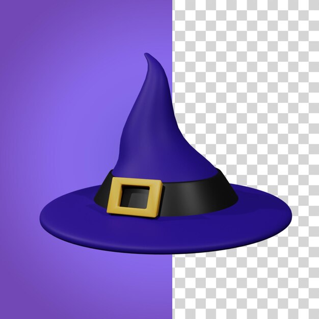 PSD halloween witch hat 3d icon