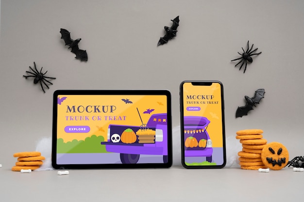 Halloweenowa Aranżacja Z Makietami